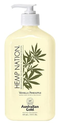 Ausrialian Gold Vanilla Pineapple Hemp Nation Moisturizing Tan Extender Lotion, 18 Fl. Oz. | Hemp Seed Oil,70936-16OZ - Image 1