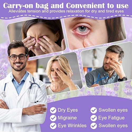 flintronic Máscara para Ojos de Vapor, 12 Pcs Eye Mask Warming, Lavanda Autocalentada Máscara de Ojos de Sueño Caliente Desechable para Relajación y Tensión de Ojos (Lavender) thumbnail 4