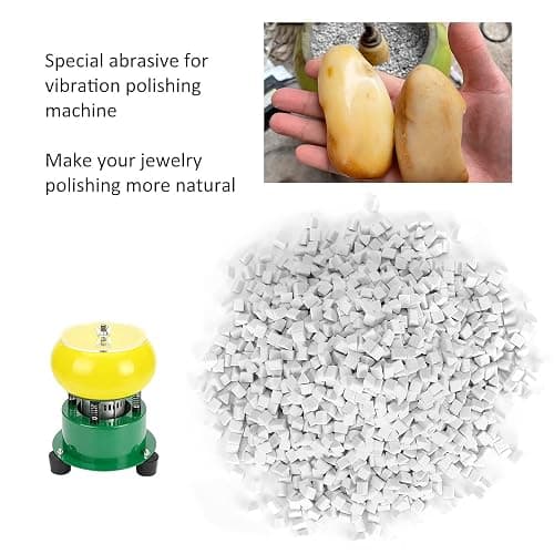 Tumbling Ceramic Filler Media, Triangle Abrasive Pellets Reusable Ceramic Grit Filler Media Rock Tumbling Supplies for All Type Tumblers 1lb thumbnail 2