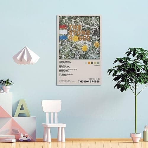 YWROLERYRY The Stone Roses Album Posters Aesthetic Wall Art Canvas Vintage Poster Decorative Painting Living Room Bed Room Decor16x24inch(40x60cm) Frame-style thumbnail 4
