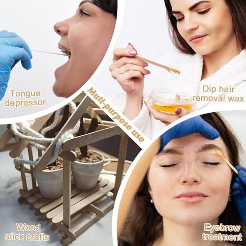 300 Pcs Wood Wax Applicator Kit 4 Style Wax Applicator Sticks with 4 Compartments Waxing Sticks Organizer Small Medium Large Waxing Applicators Waxing Sticks Assorted for Body Legs Face Nose Eyebrows thumbnail 4