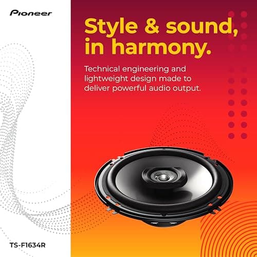 PIONEER F-Series TS-F1634R 6.5” 2-Way Speakers (Pair) – 200W Max, Balanced Sound + Smooth Treble, Great Stock Replacement, High-Efficiency Speaker Designed for OEM Power thumbnail 3