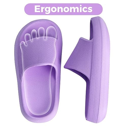 OUYADU Kids Cloud Slides Boys Girls Flip Flops Slip On Beach Sandals Youth Pool Shower Shoes EVA Summer Slippers（11 Little Kids - 6 Big Kids） thumbnail 3