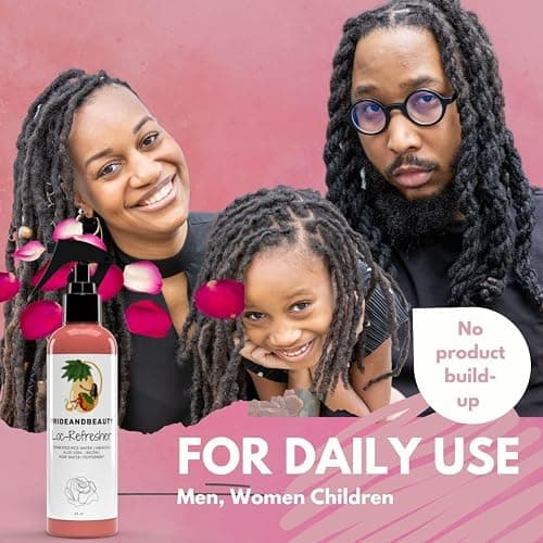 Rose Water For Locs, Daily Moisturizing Refreshing Spray, Rose Water For Hair, Rosewater and Peppermint Hair Scalp Moisturizer. (8 OUNCES) thumbnail 7