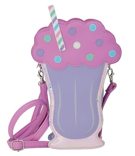 iscream Girls' Crossbody Purse in Faux Patent Leather with Zipper Closure, Love Sweet Collection - Image 1
