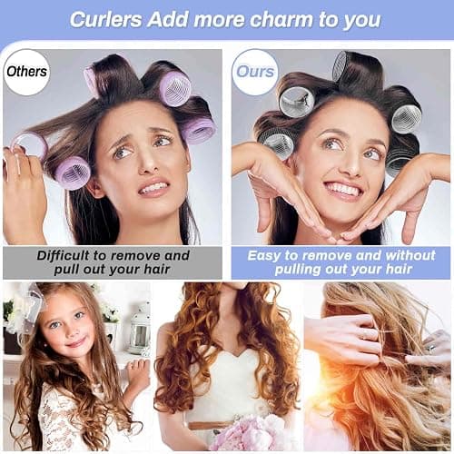Selizo Hair Roller 28 Pcs Set, Includes 16Pcs Self-Grip Hair Rollers in 4 Sizes and 12Pcs Hair Clips for Long Medium Short Hair Volume thumbnail 4
