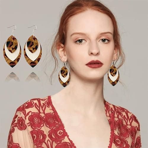 AOUXSEEM 321 Pcs Faux Leather Earrings DIY Making Kit for Beginners, Contains 96 Pre Cut Evil Eye Earring Pieces with Hooks Jump Rings Opener Earring Display Cards and Self-Adhesive Bags (Real Cork) thumbnail 6