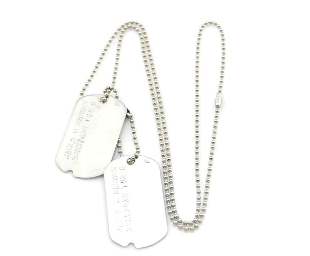 James B Barnes "Bucky" Stainless Steel Military WWII Dog Tags Cosplay Costume Halloween Prop thumbnail 2