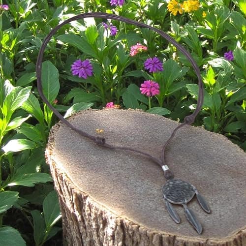 BlueRica Dreamcatcher on Adjustable Cord Necklace thumbnail 5