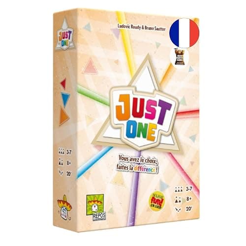 Asmodee - Just One - Jeu de Société Famille - Jeu d 'Ambiance Coopératif pour Enfants dès 8 Ans - Jeu de Cartes avec Mots à Deviner - 3 à 7 Joueurs - 20 Min - Version française - Repos Production - Image 1