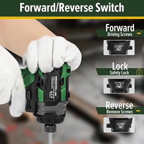 Prostormer Cordless Drill and Impact Driver Set, 17V Brushless Power Tool Kit Included 3/8” Drill & 1/4” Impact Driver with 2 Batteries, Charger, 23pcs Bits and Tool Case thumbnail 5