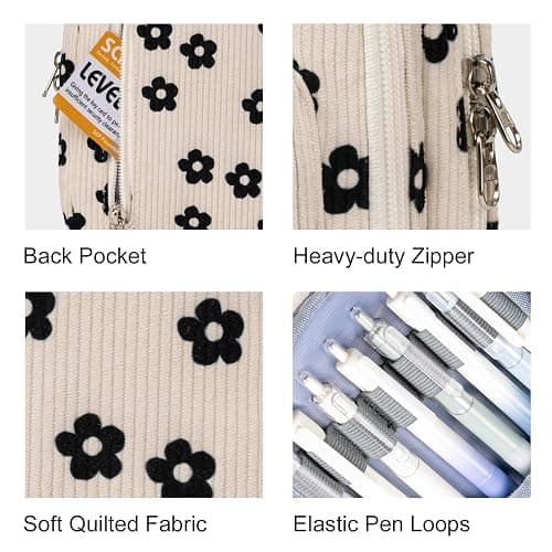LEDAOU Pencil Case Cute Zipper Pencil Pouch Large Capacity Pencil Bag Organizer School Supplies for Girls Boys Kids thumbnail 5