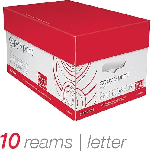 (8.5"" x 11"") - Multi-Use Copy & Printer Paper Brightness 92, Case of 10 Reams - 5,000 Pages Total thumbnail 3