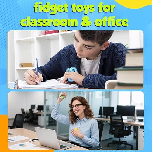 Handheld Fidget Toys for Kids Adults: Multi-Functional Silent & Audible Fidget Pad for ADHD Anxiety Relief - 3 Pack Stress Sensory Toys with Slider, Gears, Controller Stick, Balls - Classrooms Prize thumbnail 6