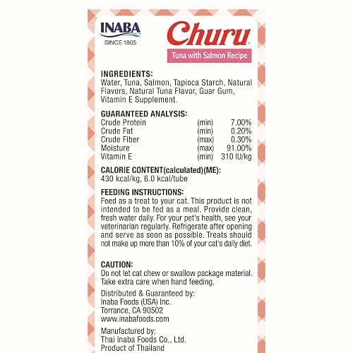 INABA Churu Lickable Purée Natural Cat Treats Gift Box - Tuna with Salmon Recipe, 8 Tube Gift Box thumbnail 9