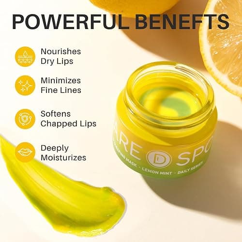 SPODARE 3-in-1 Dual-Color Sleeping Lip Mask Set – Blueberry, Grape and Lemon, Hydration & Repair for Dry Cracked Lips, Infused with Vitamin C, Lip Moisturizer for Nourishing Lips, 1.26 Fl Oz thumbnail 5