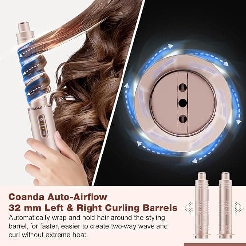 7MAGIC 7 in 1 Hair Styler & Hair Dryer Brush, 110,000 RPM High-Speed Blow Dryer with Negative Ions for Frizz-Free Styling Fast Drying Curling Volumizing Straightening, Hot Air Styler with Travel Case thumbnail 5