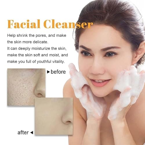 2 Pcs Turmeric Foaming Face Wash, Deep Cleansing Glow Wash Turmeric Facial Cleanser With Brush. thumbnail 4