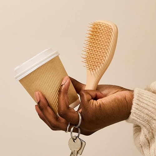 Tangle Teezer Ultimate Detangler Brush, Eliminates Knots & Reduces Breakage, Travel-Size Mini Hair Brush for Straight to Wavy Hair Types, Oat Cream thumbnail 5