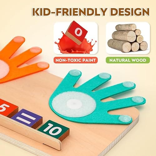MOTREE Preschool Learning Toys for Toddlers 2-4, Educational Math manipulatives Number Counting Blocks for Kids, Montessori Toys for 3-5 Year Old Boys Girls Birthday Gifts thumbnail 5