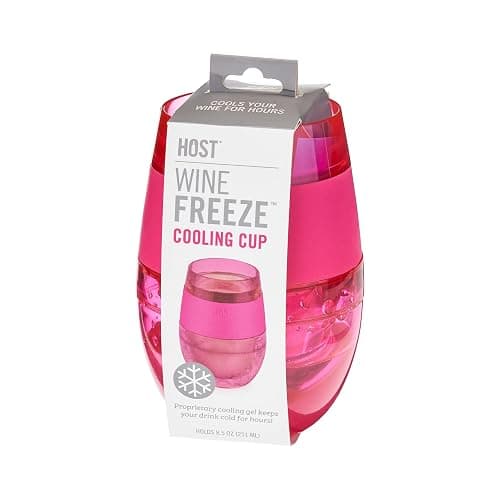 Host Cooling Cup Set of 1 Plastic Double Wall Insulated Freezable Drink Chilling Tumbler with Freezing Gel, Wine Glasses for Red and White Wine, 8.5 oz, Translucent Magenta thumbnail 14