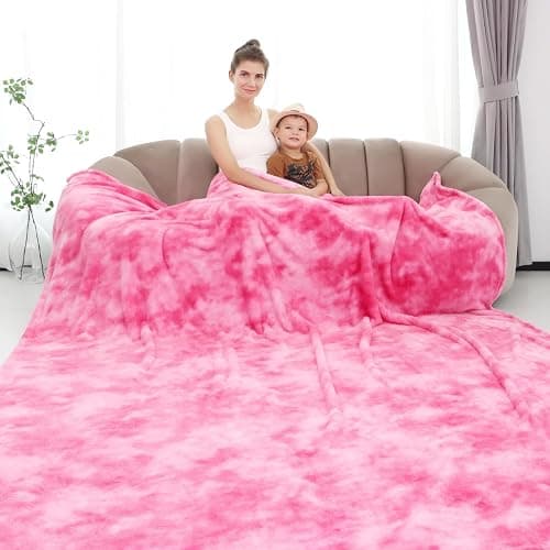 Fleece Throw Blanket Cozy Soft Lightweight Throw Blankets Warm Plush Pink Fall Blankets and Throws Couch Sofa Bed Camping Travel Picnic Outdoor Blanket Bedding Kid Baby Boys Girls Adults - Image 1