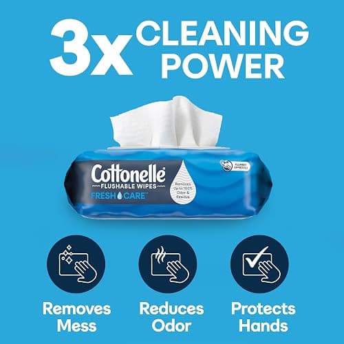 Cottonelle Fresh Feel Flushable Wipes, 8 Packs, 42 Wipes per Pack thumbnail 3