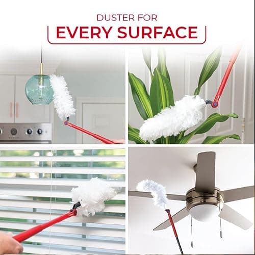 O-Cedar Flex & Catch Heavy Duty Dusting Kit with 15 Disposable Duster Refills | New & Improved Model | Extendable 3 Ft Handle with Stay-On Duster Hook | Traps 3X More Dust Than Feather Dusters thumbnail 10