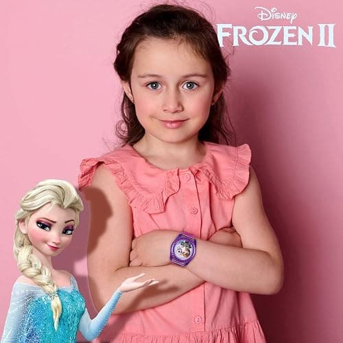 Disney Frozen Kids Digital Watch – Anna & Elsa LCD Timepiece, Purple Printed Strap, Easy-Read Display, Lightweight & Comfortable – Fits Wrists 5.5" to 8" thumbnail 5