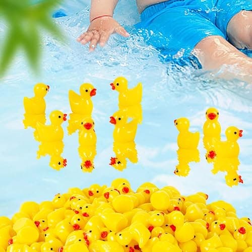 ONLYFU 1000Pcs Mini Resin Ducks Bulk Tiny Duck Figurine for Fairy Garden Landscape Aquarium Potted Plant Decoration Prank Game DIY Ornament Party to Hide, Miniature Dollhouse Accessories, Yellow thumbnail 5