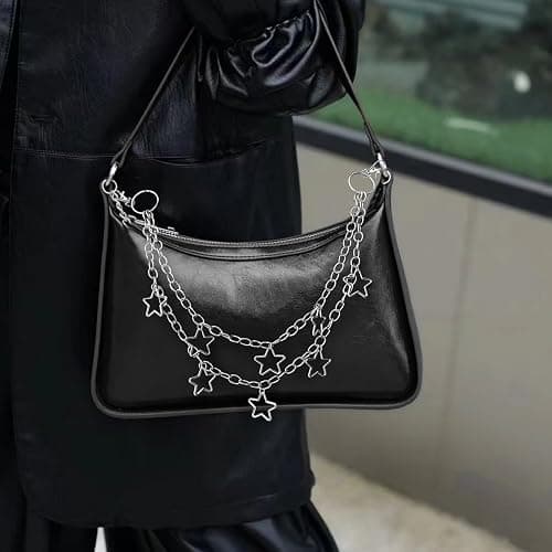 Chain Belt, 5 Pcs Waist Chain Belt Jeans Pants Chain Wallet Chain Pocket Silver Chain Belt Y2K Goth Accessories Punk Dress Body Belly Chain for Women Men thumbnail 5