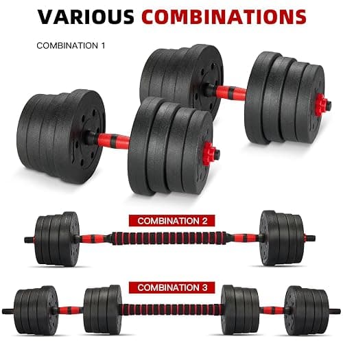 TEENO Dumbbells Barbell Set 30KG/20KG/15KG, Adjustable Dumbbells Weight Lifting Training For Man/Woman,effective for Bodybuilding Fitness Home Training thumbnail 2
