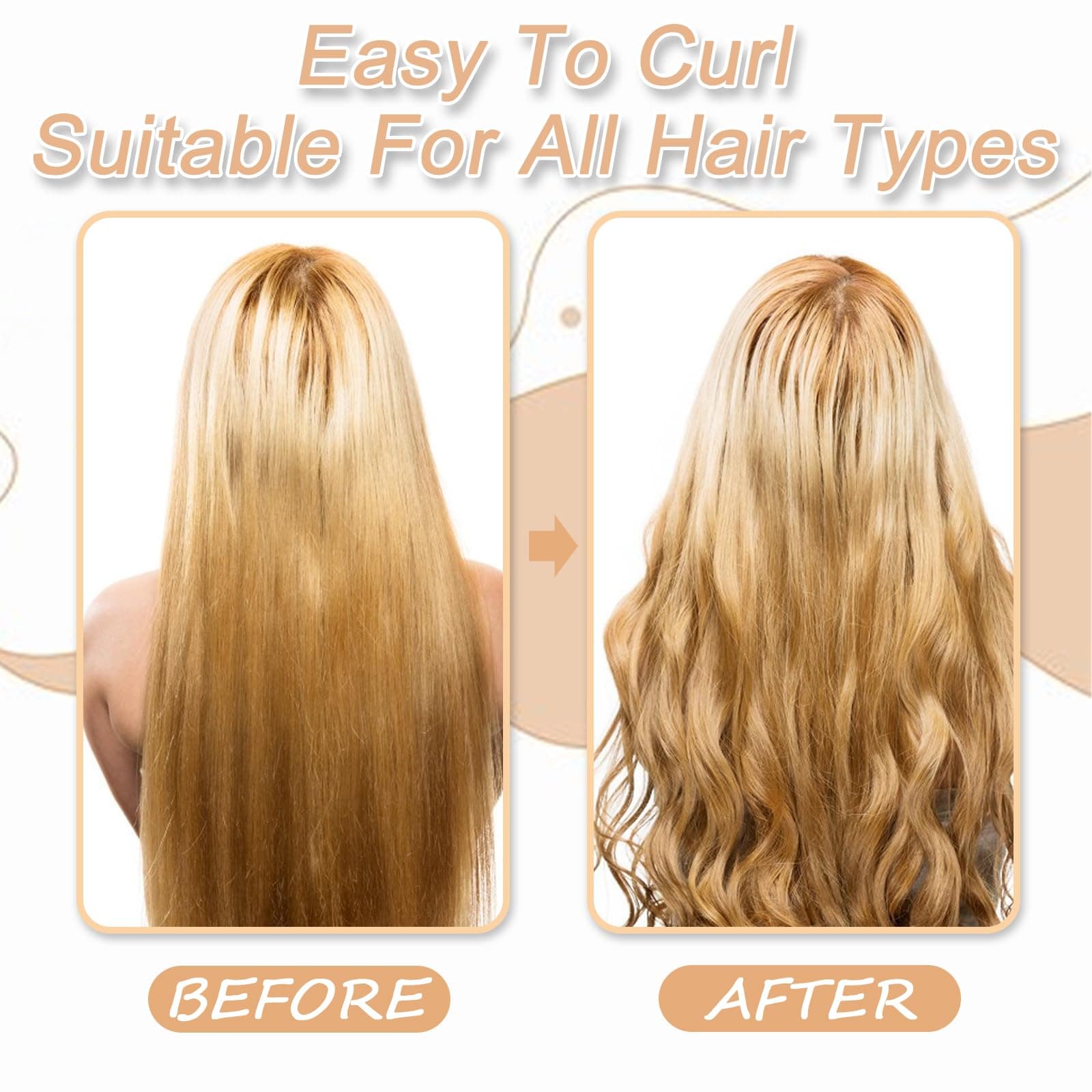 TULOBI 4Pcs Heatless Hair Curler, Overnight Heatless Curls Blowout Rods for All Hair Types, Flexi Rods with Hook, Hair Curlers to Sleep in No Heat Curling Headband for Women Girls Long - Brown thumbnail 4