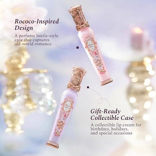 Flower Knows Violet Strawberry Rococo Glowy Lip Gloss, Light Baby Pink | Hydrating Oil-Infused Formula, Glazed Fuller-Looking Shine, Vegan (G01 Strawberry Macaron) thumbnail 2
