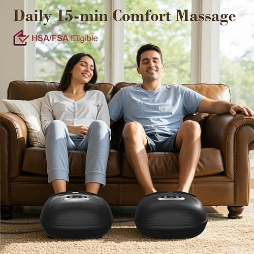 CuPiLo Foot Massager FSA Eligible HSA, Feet Massager with Heat for Plantar Fasciitis Relief, 5 Levels Compression & Vibration Massage for Neuropathy, Christmas Gifts for Women Men, Fits Up to 13" thumbnail 7