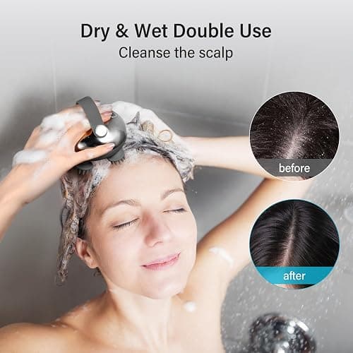 arboleaf Head Massager Scalp, Electric Scalp Massagers IPX7 Waterproof, Hair Massager with 8 Removable Claws and 3 Modes, Portable Handheld Massager for Relaxation, Deep Cleaning, Gift for Women Men thumbnail 3