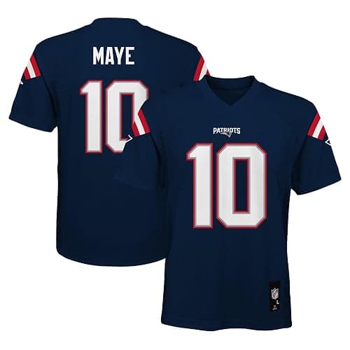 Outerstuff Youth Drake Maye Navy New England Patriots Replica Player Jersey - Image 1