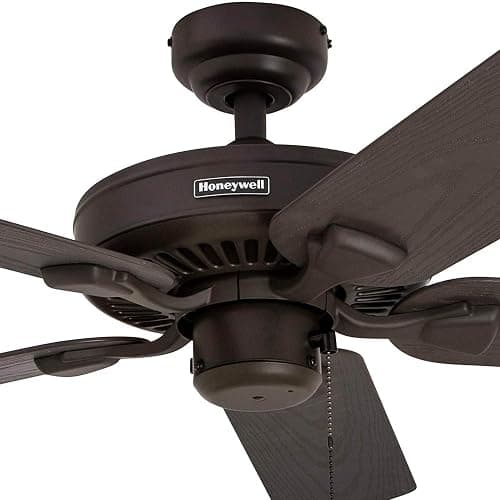 Honeywell Ceiling Fans Belmar 52 Inch Ceiling Fan Without Light, Outdoor Ceiling Fan with Pull Chain, Tri-Mount Traditional 5 Blade Design, ETL Wet Rated, Bronze (50199-01) thumbnail 10