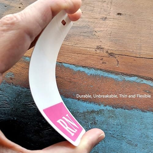 Pink RN Badge Buddy - Vertical - Heavy Duty Spill Proof & Tear Resistant Cards - Double Sided- Quick Role Identifier ID Buddies for Registered Nurse - Printed in The USA by Specialist ID thumbnail 7