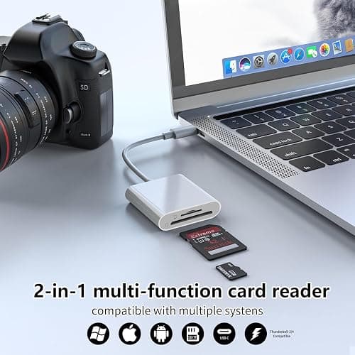 SD Card Reader for iPhone17/16/15,Support SD, Micro SD | USB C Memory Card Reader,Digital Camera Adapter to MacBook/USB-C Laptop thumbnail 9