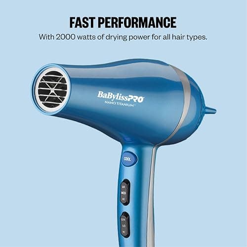 BaBylissPRO Nano Titanium 2000-Watt Blow Dryer with Concentrator Nozzle, Professional Grade Ionic Corded Styling Tool for Hair thumbnail 4