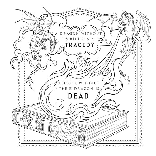 Fourth Wing: The Official Coloring & Sticker Book (Includes 2 Pages of Stickers to Color): The Official Coloring and Sticker Book (Dover Adult Coloring Books) thumbnail 4