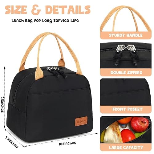 Bluboon Lunch Box for Women Men Cute Lunch Bag Reusable Insulated Lunch Bags Large Capacity Lunchbox Cooler for Work Picnic or Travel thumbnail 3