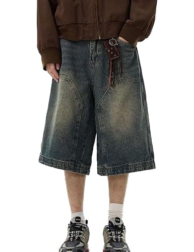 Baggy Jean Shorts Men Women Long Jorts Y2k Hip Hop Demin Shorts Vintage Skater Jeans Streetwear - Image 1