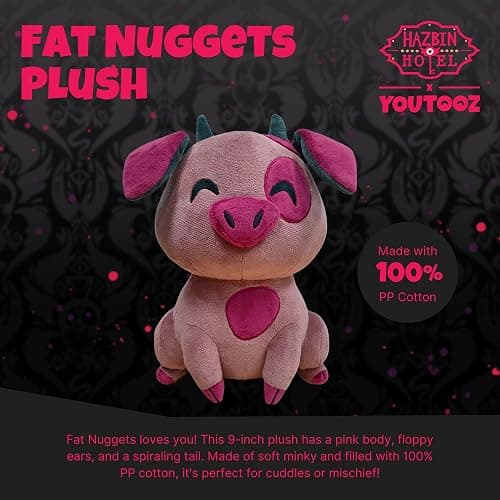 Youtooz Hazbin Hotel 9" Fat Nuggets Plush, Collectible Fat Nuggets Hazbin Hotel Plush Collection thumbnail 4