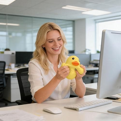 Soft Duck Squishy Sensory Fidget Toys Jumbo Squishy Duck for Stress Relief Slow Rising Squishies for Anxiety Management Cute Fidgets Duck Big Toys Cute Duck Squeeze Dough Ball Stress Ball Colorful thumbnail 2
