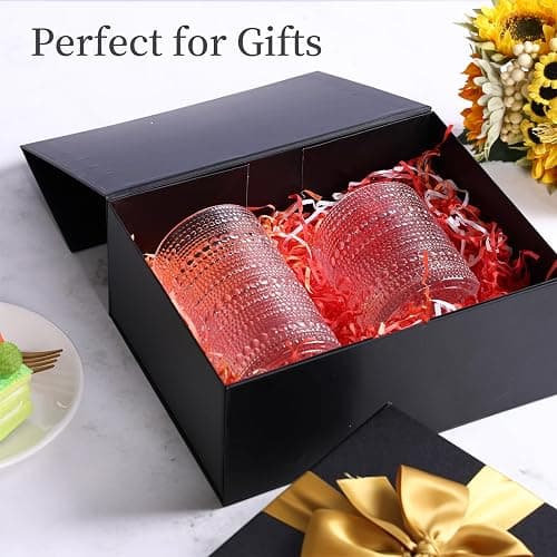 Moretoes Hobnail Drinking Glasses Set of 12, 12 Oz Highball Glasses & 10 Oz Cocktail Glasses, Clear Embossed Boho Glass Cups Kitchen Bar Tumbler Glassware Set for Whiskey, Beer, Juice, Milk thumbnail 6