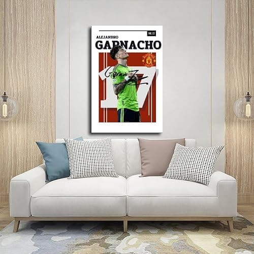 GJHTQLP Alejandro Garnacho (5) Póster en lienzo para decoración de dormitorio, paisaje, oficina, habitación, regalo, 30 x 45 cm - Alejandro Garnacho (5) - Unframe:12x18inch(30x45cm) thumbnail 5