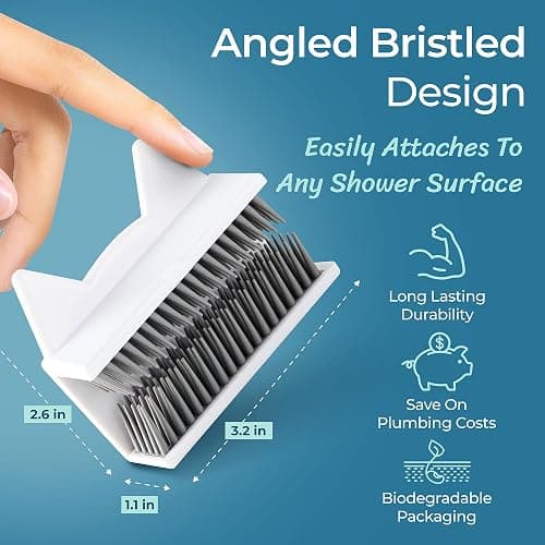 Shower Cat Shower Hair Catcher for Wall – Hair Collector for Shower & Tub, Shower Hair Trap Keeps Loose Hair Off Shower Wall & Out of Drain, Reusable Hair Catcher for Shower Wall, 3M Adhesive thumbnail 5