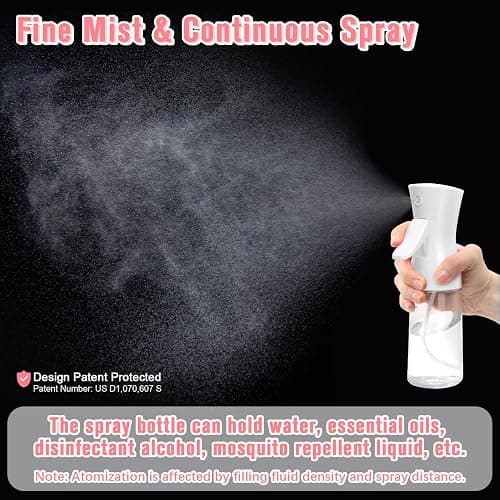 Apidgrowth Continuous Spray Bottle,Hair Spray Bottle,Plants Water Spray Mist Bottle,Ultra-Fine Spray Bottle for Hair,Skincare, Plant Care, Pet Grooming, Cleaning(White) thumbnail 4